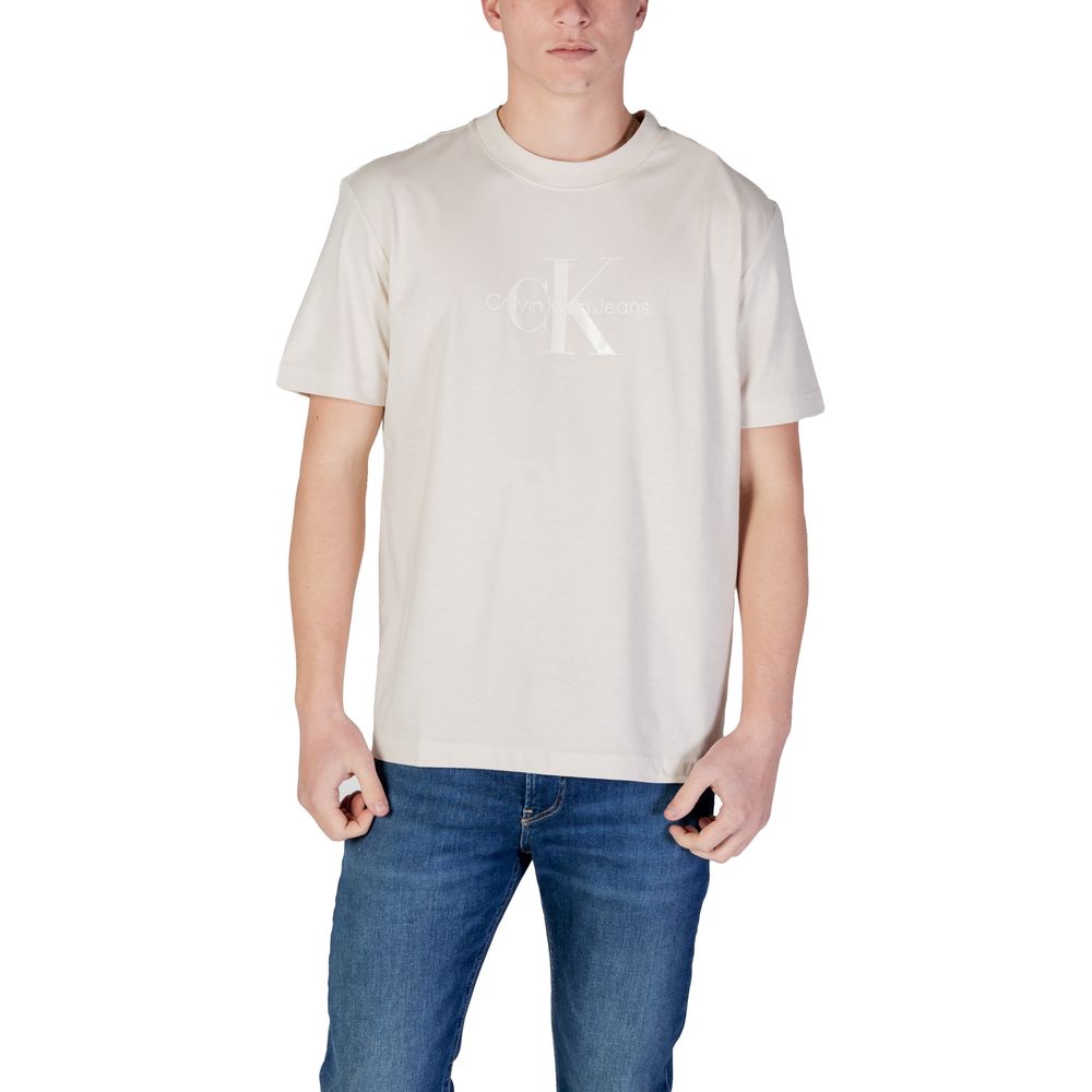 Calvin Klein Jeans Beige Cotton Rigenerato T-Shirt