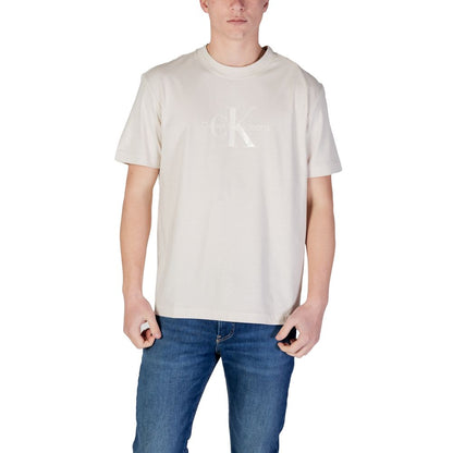 Calvin Klein Jeans Beige Cotton Rigenerato T-Shirt