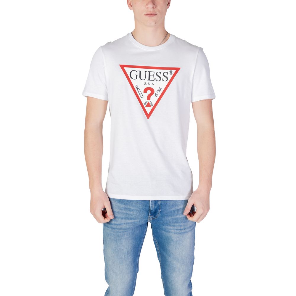 Guess White Cotton T-Shirt