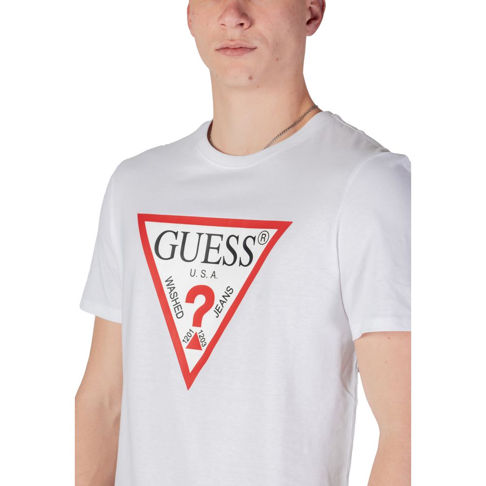 Guess White Cotton T-Shirt