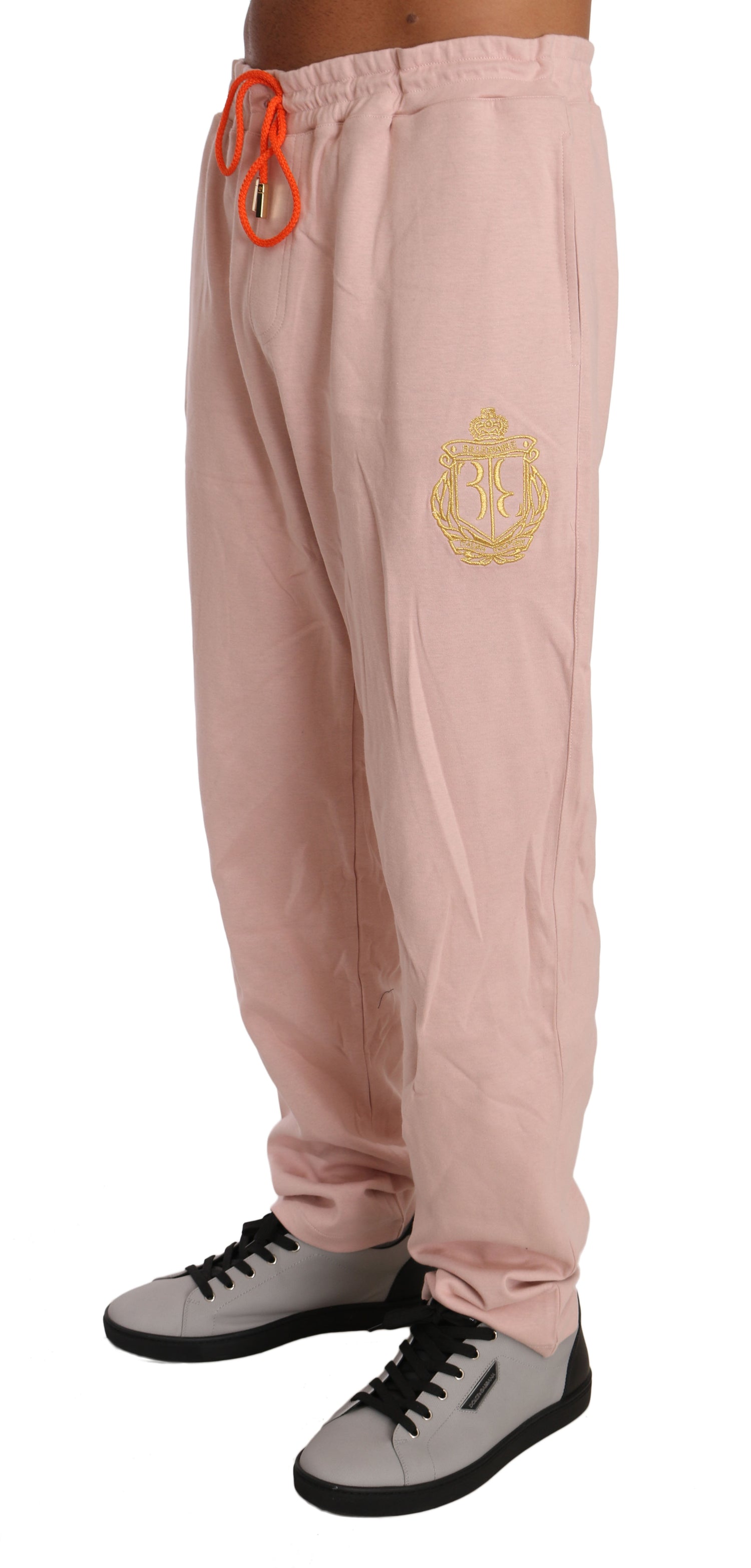 Billionaire Italian Couture Elegant Pink Cotton Sweatsuit Luxury Comfort