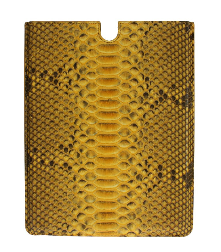 Dolce &amp; Gabbana Sleek Python Snakeskin Tablet Case in Yellow