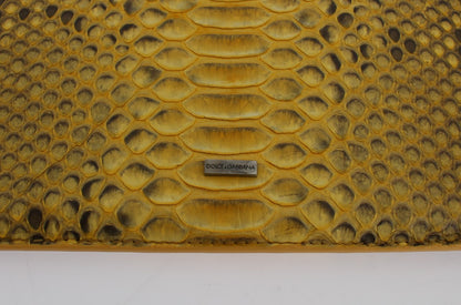 Dolce &amp; Gabbana Sleek Python Snakeskin Tablet Case in Yellow