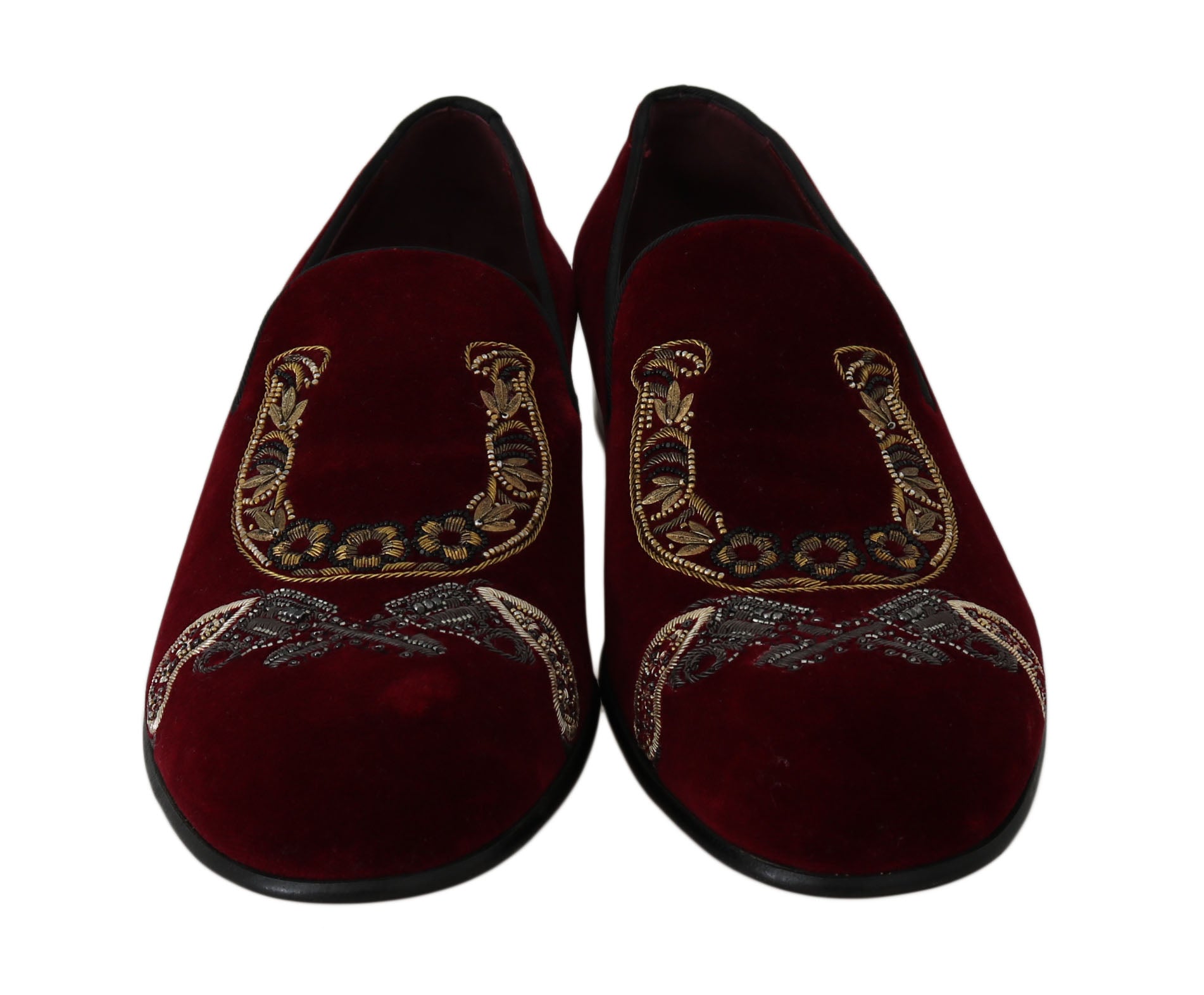 Dolce &amp; Gabbana Bordeaux Velvet Sequined Men&