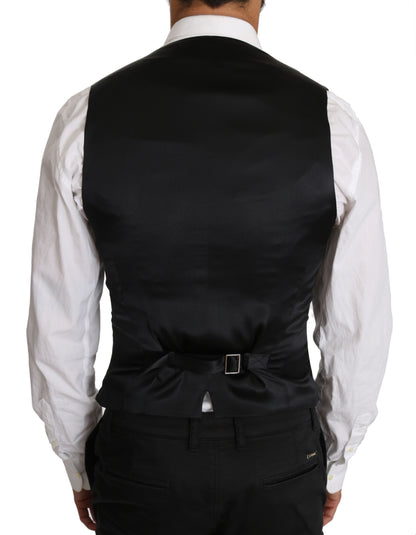 Dolce &amp; Gabbana Sleek Double Breasted Slim Fit Wool Vest