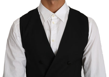 Dolce &amp; Gabbana Sleek Double Breasted Slim Fit Wool Vest