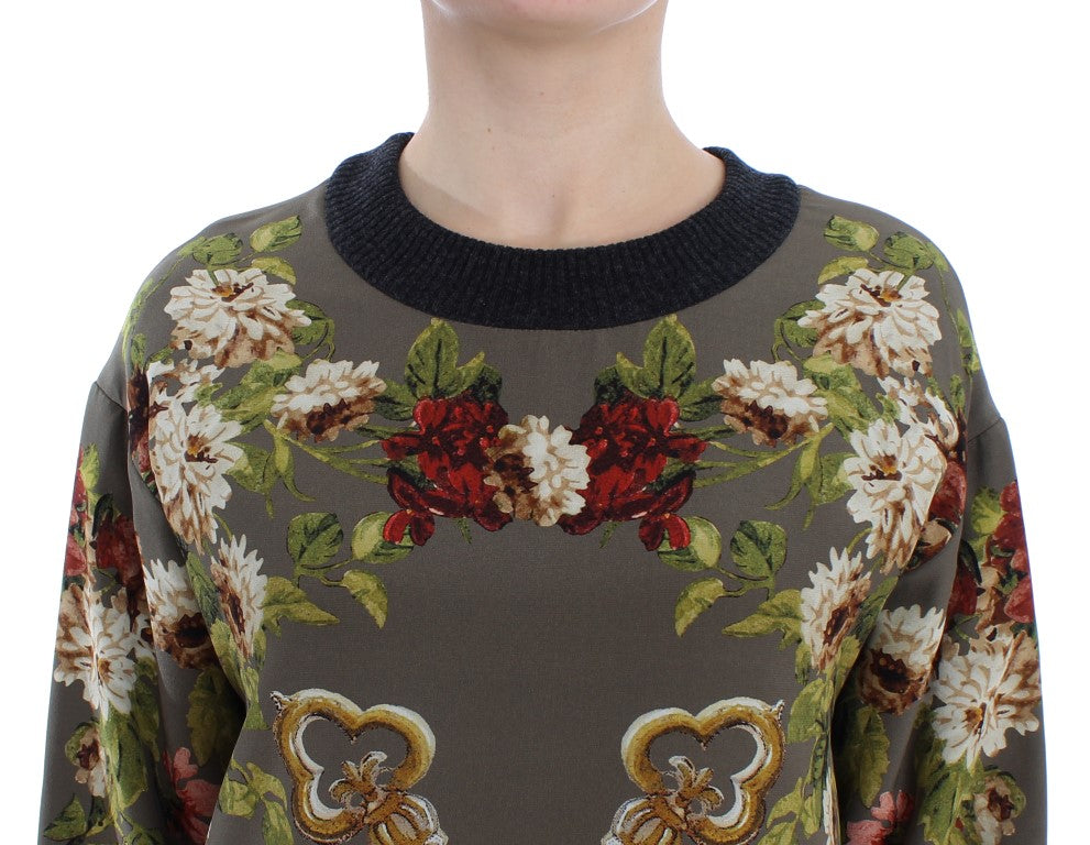 Dolce &amp; Gabbana Enchanted Sicily Silk Crewneck Blouse