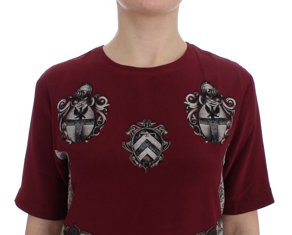 Dolce &amp; Gabbana Enchanted Sicily Silk Blouse with Knight Print