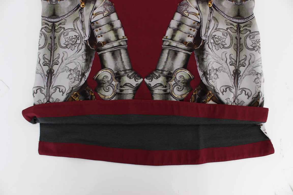 Dolce &amp; Gabbana Enchanted Sicily Silk Blouse with Knight Print