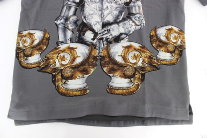 Dolce &amp; Gabbana Enchanted Sicily Silk Blouse with Knight Print