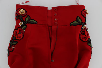 Dolce &amp; Gabbana Enchanted Sicilian Rose Embroidered Mini Shorts