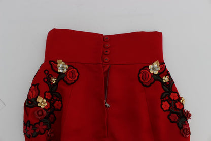 Dolce &amp; Gabbana Enchanted Sicily Embroidered Silk Shorts