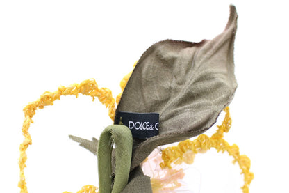 Dolce &amp; Gabbana Exquisite Handmade Floral Silk Brooch