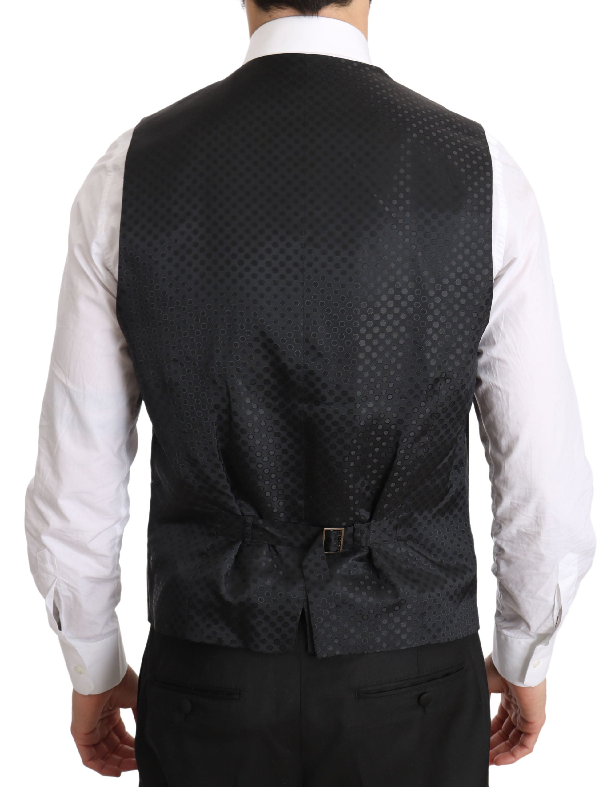 Dolce &amp; Gabbana Elegant Gray Formal Vest - Regular Fit