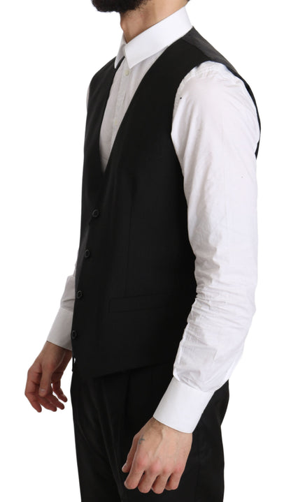 Dolce &amp; Gabbana Elegant Gray Formal Vest - Regular Fit