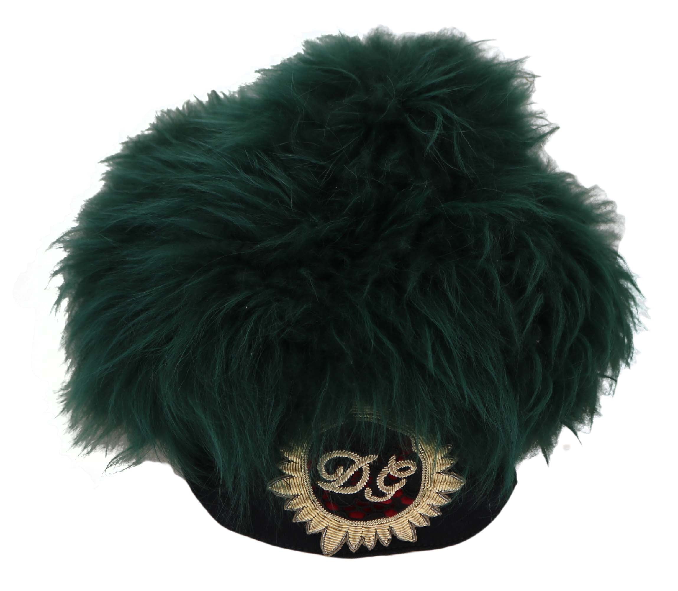 Dolce &amp; Gabbana Elegant Emerald Cashmere Cloche Cap