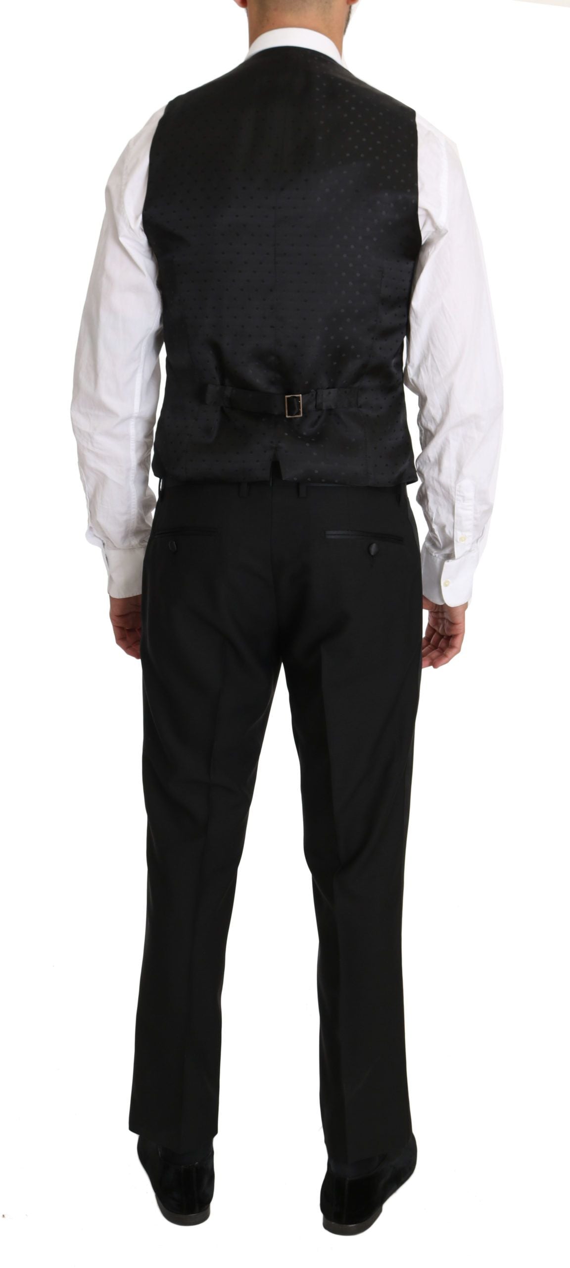 Dolce &amp; Gabbana Sleek Black Slim Fit Formal Vest