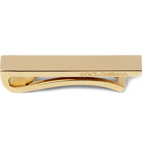 Dolce &amp; Gabbana Elegant Gold Brass Tie Clip for Men