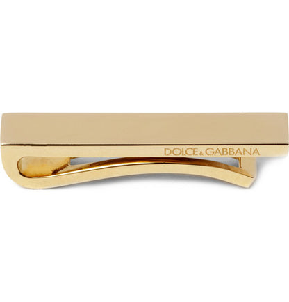 Dolce &amp; Gabbana Elegant Gold Brass Tie Clip for Men